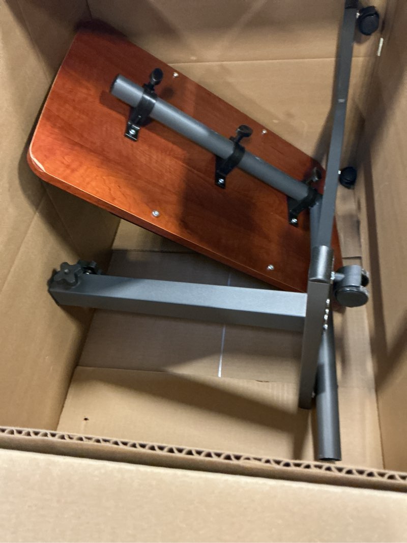 Condition photo showing Good Condition for Vaunn Medical Adjustable Overbed Bedside Table With Wheels (Hospital and Home Use)