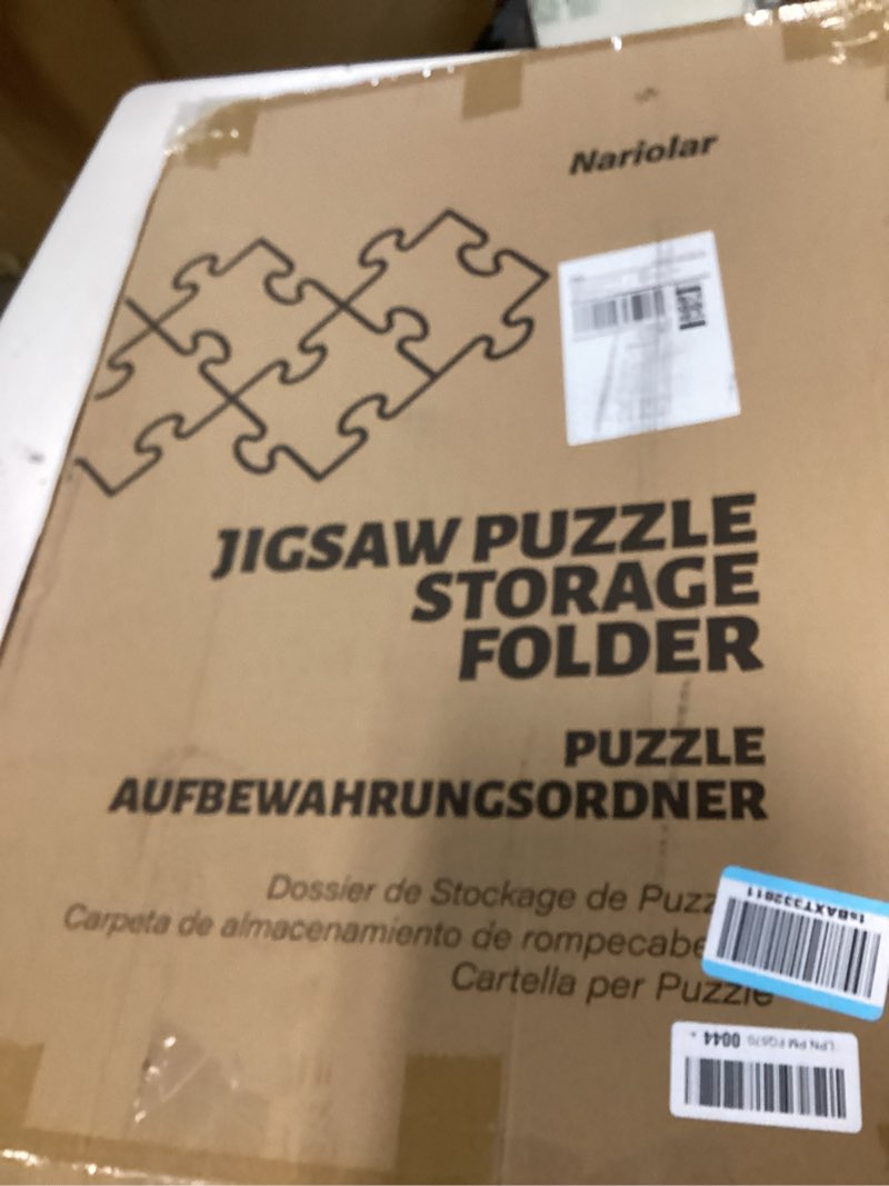 Condition photo showing As Is for Puzzle Storage Folder for 1000 Pieces with 24 Sheets/48 Puzzles, Large Capacity Portable Puzzle Album to Store Finished Puzzles 1000pcs-bound Folder