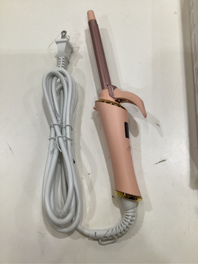 Condition photo showing Good Condition for ukliss mini curling iron 0.5 inch (13mm) | for short hair & bangs | creates tight ringlets | 30s fast heat & dual voltage, pink pink 1/2 inch