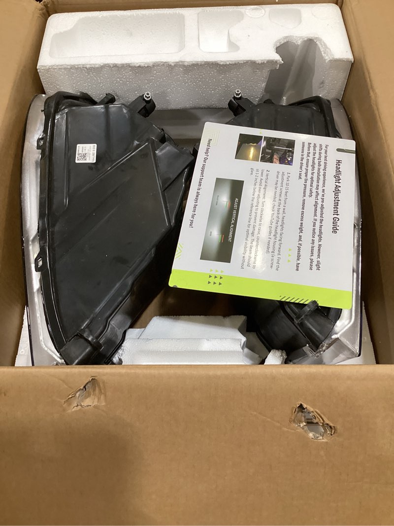Condition photo showing Good Condition for headlights for 2009-2018 dodge ram 1500, for 2010-2018 dodge ram 2500 3500 with high/low beam bulbs, driver & passenger side(only fit quad-hole single headlight) a/chrome housing amber reflector clear lens oe replacement