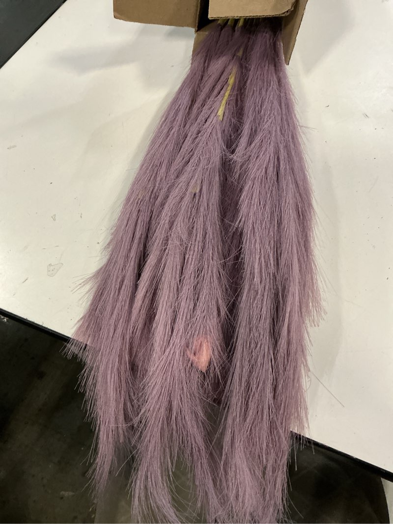 Condition photo showing Good Condition for purple pampas grass decor - 45-inch set of 8 | large faux pampas grass soft and fluffy | big artificial fake flower | perfect for wedding centerpieces, baby shower and house decor