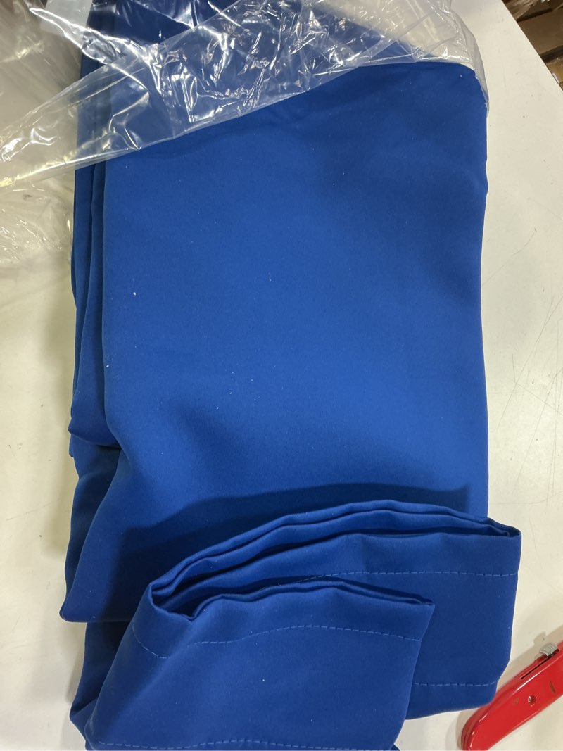 Condition photo showing Good Condition for CUCRAF Royal Blue Blackout Curtains 96 inch Length 2 Panels Set, Rod Pocket Room Darkening Drapes for Bedroom Living Room, Insulated Thermal Light Blocking Window Curtain (W52 x L96 Inch) Royal Blue 52"W x 96"L (Pack of 2)