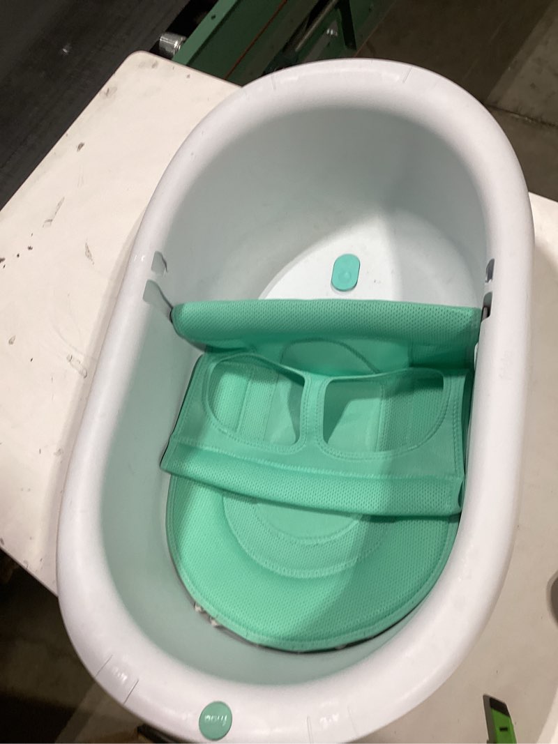 Condition photo showing Good Condition for Frida Baby 4-in-1 Grow-with-Me Baby Bathtub, Baby Tub for Newborns to Toddler with Removable Bath Seat & Backrest for Bath Support in Tub