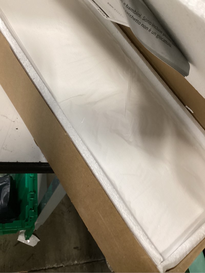 Condition photo showing New/Like New for solid ash wood picture ledge shelf, 36 inch floating shelves with lip set of 2, photo ledge shelf nursery bookshelf wall mounted for living room bedroom decor, white ash wood-white 36in