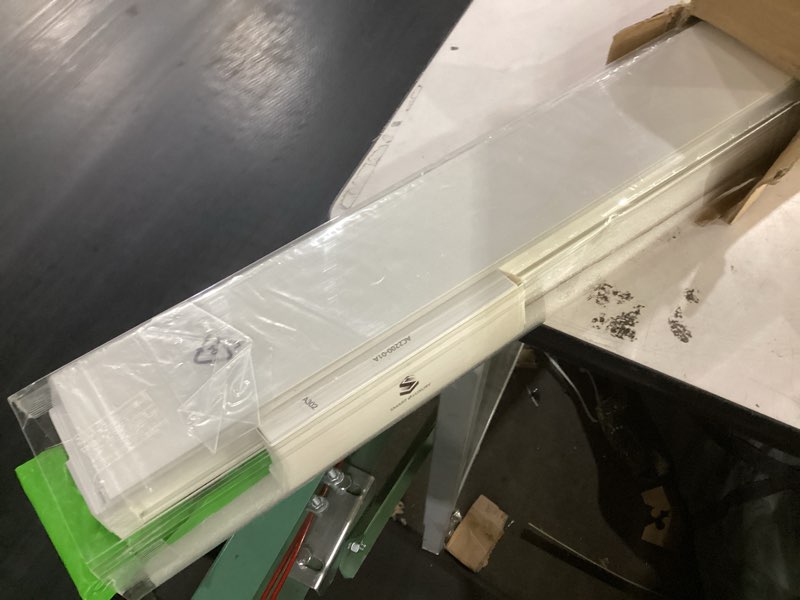 Condition photo showing Good Condition for no drill electric motorized zebra blinds, white 46.50"w x 72"h white 46.5"w x 72"h