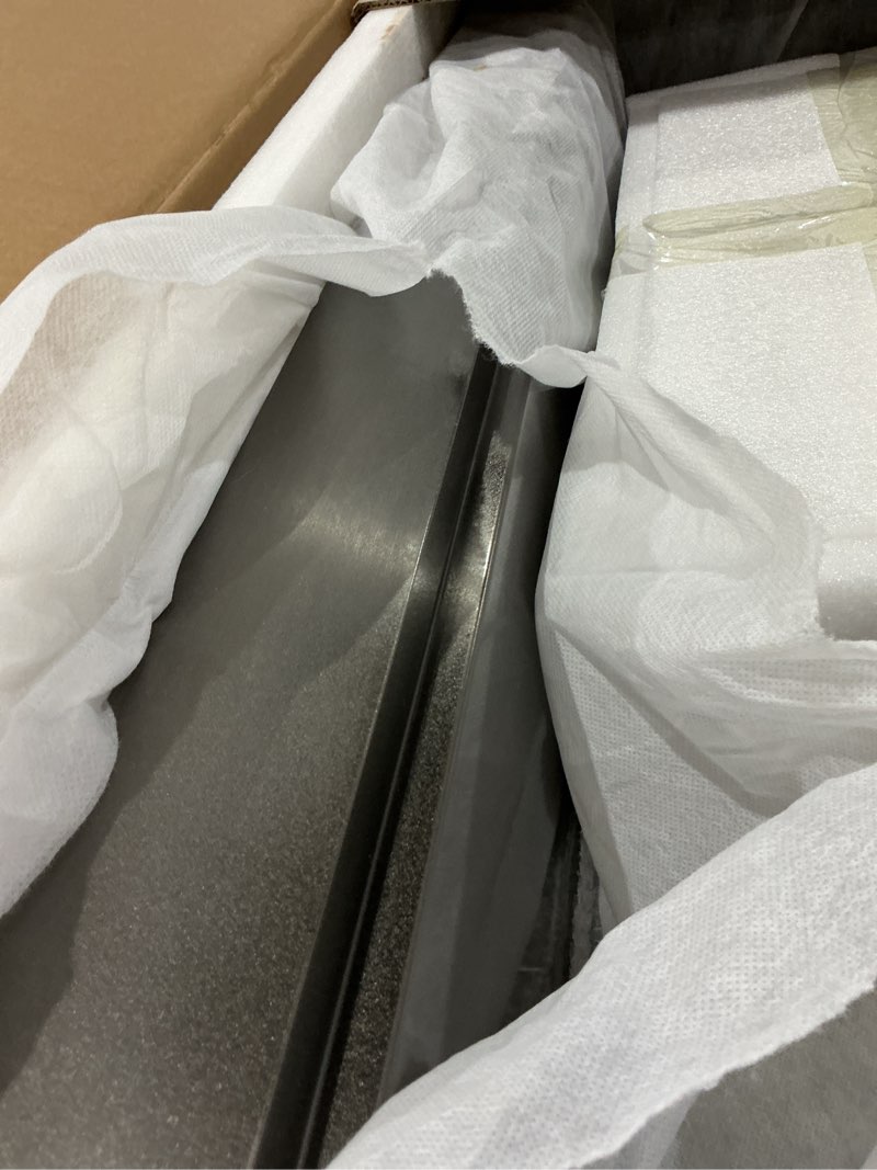 Condition photo showing New/Like New for sarlai 36 inch black drop in kitchen sink workstation - 36x19 drop in kitchen sink black stainless steel topmount workstation sink 16 gauge deep single bowl top-mount kitchen sink gunmetal black 36"x19"x10"