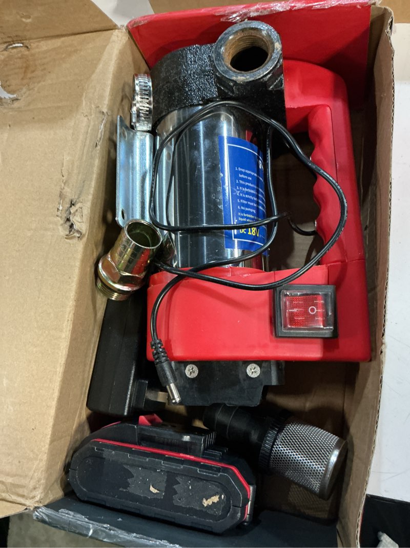 Condition photo showing Good Condition for automatic electric fuel transfer pump with auto-stop, 3.8gpm & 51" hose & 4 size adapters gas can pump with leak protection for gasoline, diesel, kerosene, gifts for men dad him - 2nd gen pure black