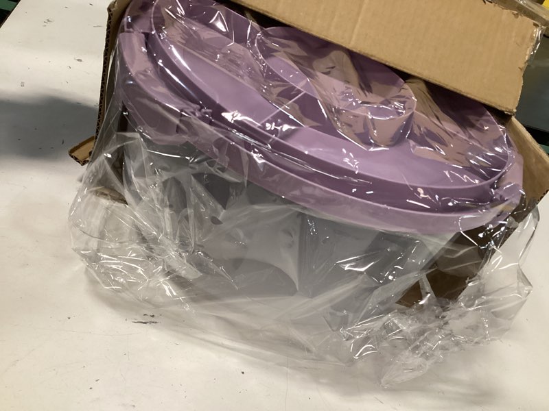 Condition photo showing Good Condition for SETLUX 10in Plastic Cake Carrier with Handle, Round Cake Holder with Lid Pink Cake Container for 6in/8in/10in Cake(purple)