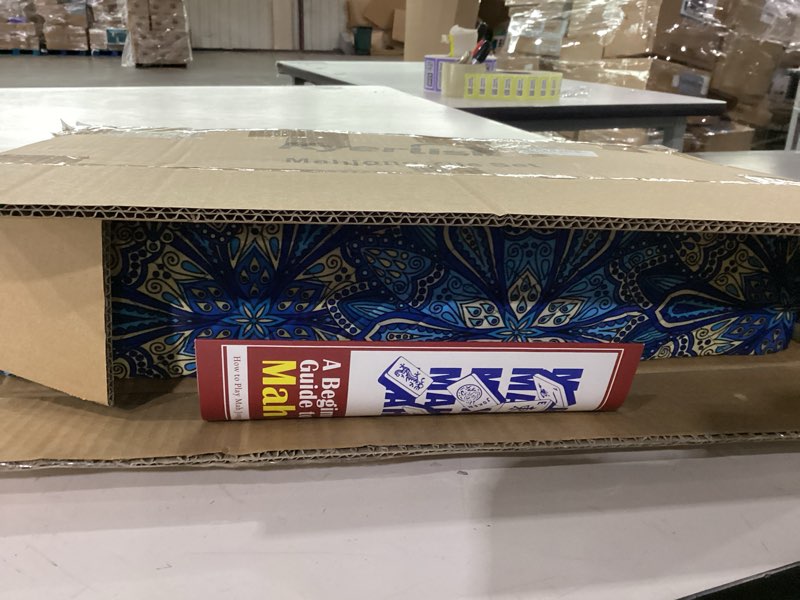 Condition photo showing Good Condition for kyerlish american mahjong tile set with blue printed carrying bag, 166 premium tiles, 4 all-in-one color racks/pushers, mah jongg sets, mahjong game set for travel, christmas, birthday gifts blue?blue tiles?