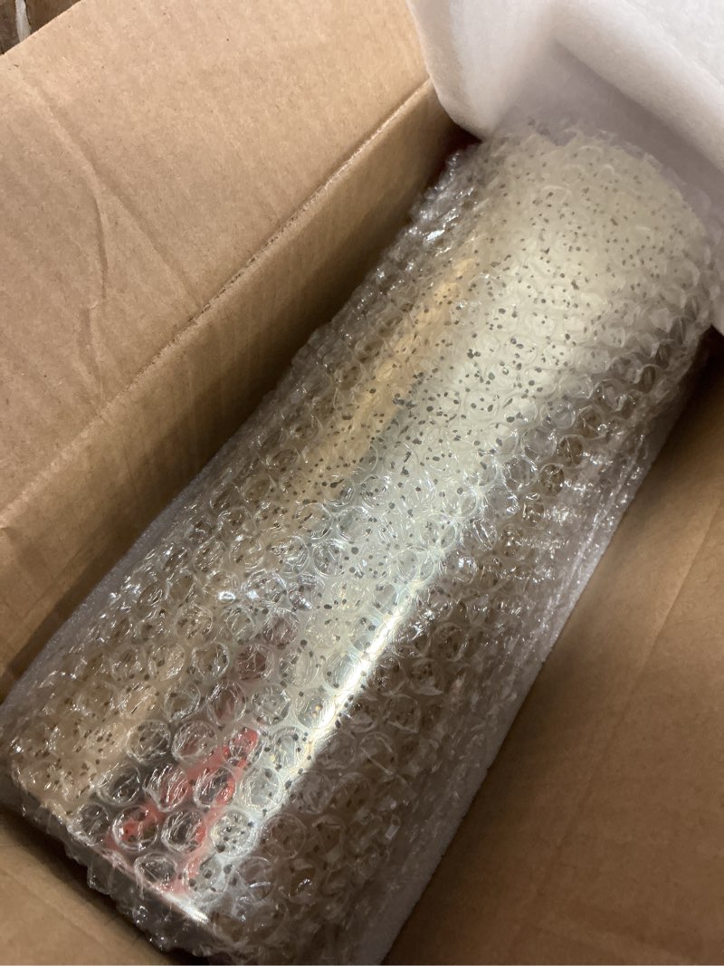 Condition photo showing Good Condition for Glass Cylinder Vases Set of 24, Hewory Glittery Gold Vase for Centerpieces, Glass Hurricane Candle Holders for Pillar Floating Candle, Tall Round Vase for Wedding Anniversary Events Home Table Decor