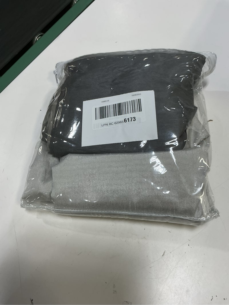 Condition photo showing New/Like New for exclusive home chateau striped faux silk grommet top curtain panel pair, 54"x108", black pearl black pearl 54"w x 108"l (pack of 2)