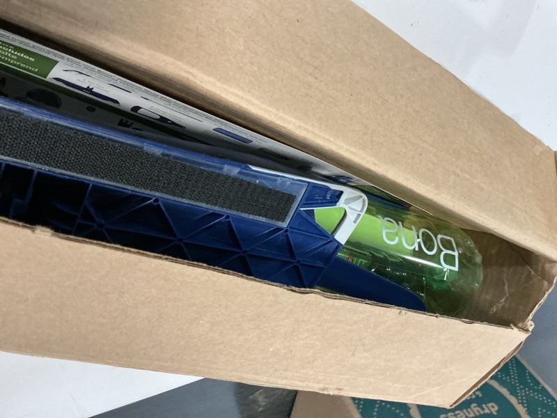 Condition photo showing As Is for bona multi-surface floor premium spray mop - includes multi-surface floor cleaner concentrate and machine washable microfiber cleaning pad - for stone, tile, laminate and vinyl lvt/lvp floors multi-surface - concentrate