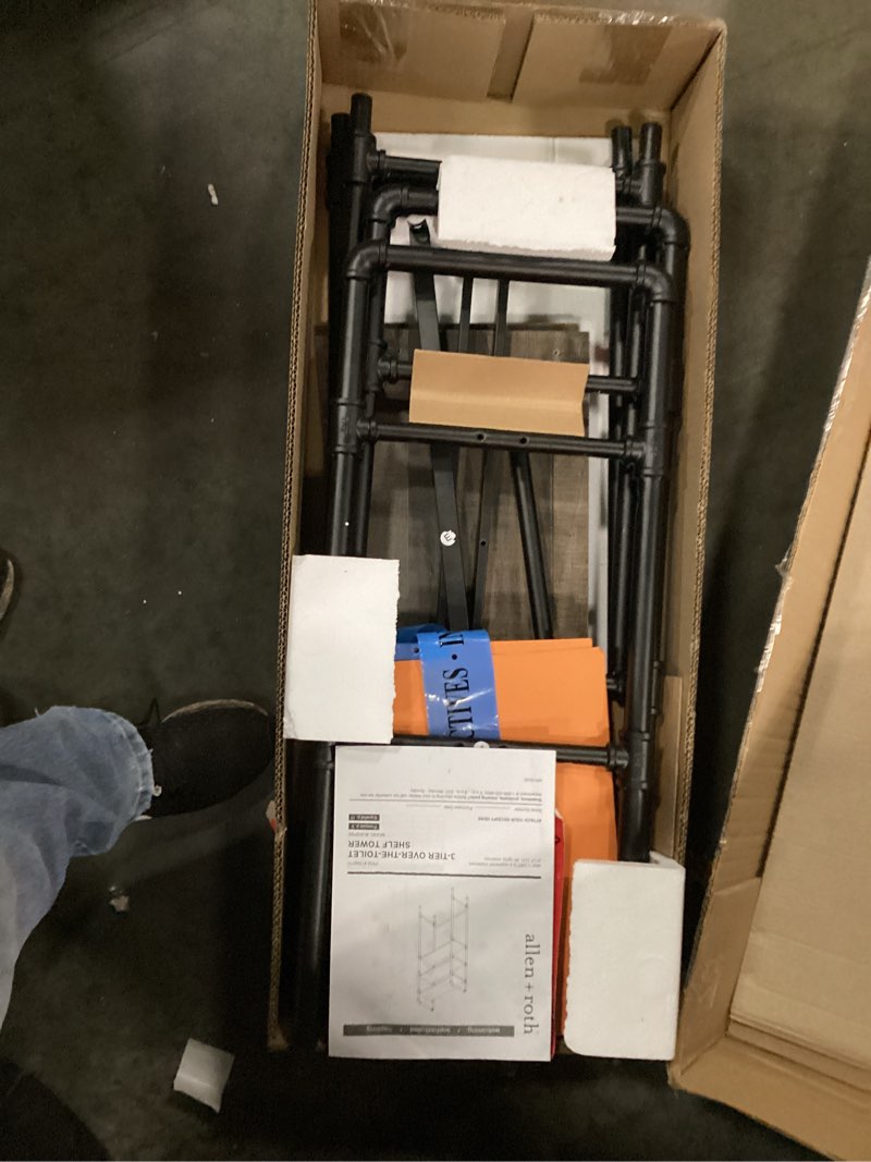 Condition photo showing As Is for allen + roth 27-in x 64-in x 13-in pewter