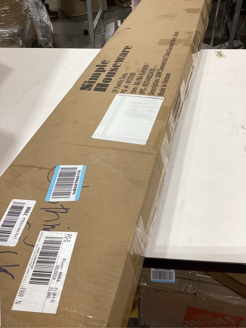 Condition photo showing Good Condition for Simple Houseware Industrial Grade Z-Base Garment Rack, 500lb Load with 62 Inches Extra Long Bar, Black