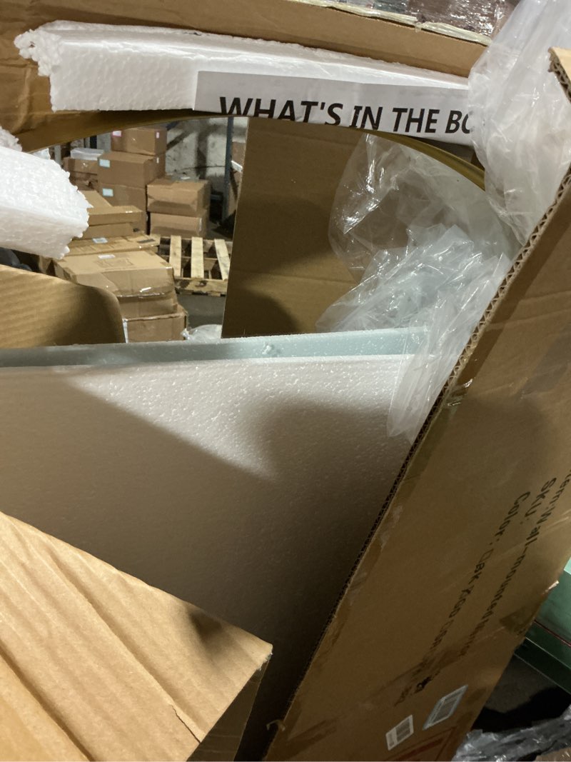 Condition photo showing As Is for Arched Bathroom Mirror, 30x48 Inch Black Arched Wall Mirror with Metal Deep Frame, Arch Mirrors for Wall Decor, Vanity, Entryway, Living Room 48"L x 30"W Arch Black