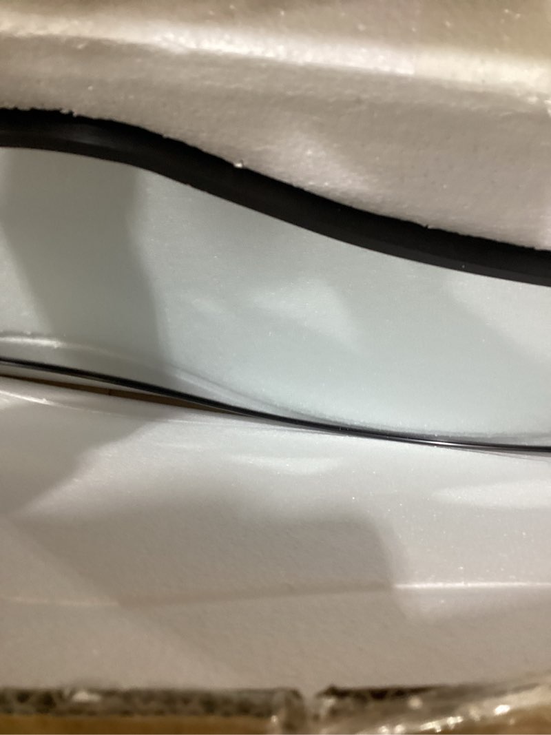 Condition photo showing New/Like New for Bathroom Mirrors for Over Sink - Long Wall Mirrors Decorative 20"x 36" Asymmetrical Abstract Aviation Aluminum Alloy Frame Unique for Bedroom, Living Room, Cloakroom, Entryway Black Black 20"L x 36"W