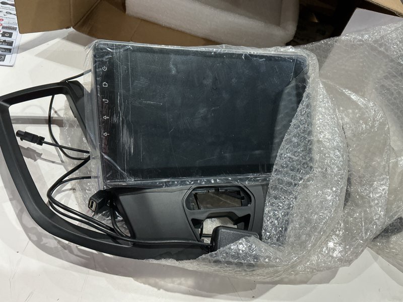 Condition photo showing As Is for leadfan car radio for ford transit 2013-2019 stereo with wireless carplay android auto, 9'' touchscreen for ford transit gps navigation bluetooth wifi rear camera fm mirrorlink split screen?fit jbl? model b: fit jbl radio for ford transit 2013-2019