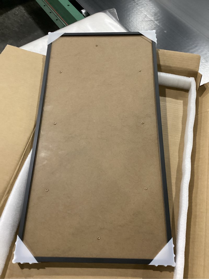 Condition photo showing New/Like New for 11x22 Metal Picture Frame,Black Aluminum Photo Frames-Real Tempered Glass,Poster frame Wall Mounting Horizontally or Vertically,Simple and Elegant Decor for Wall-1Pack Black-1Pack 11x22