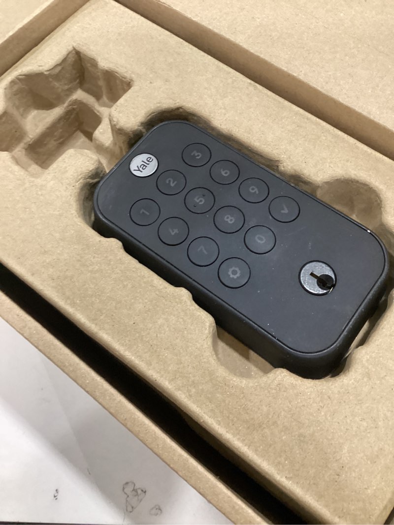 Condition photo showing As Is for Yale Security Assure Lock 2 Deadbolt, Black Suede Keyed Smart Entry Door Lock with Wi-Fi Connected Keypad for Code Entry and Remote Access, YRD410-WF1-BSP Black Suede Wi-Fi Keypad - With Key