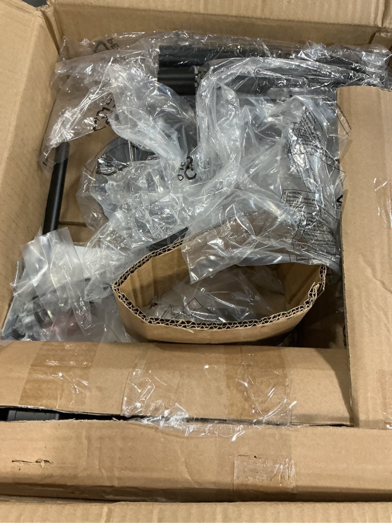 Condition photo showing As Is for Black Chandelier, 6-Light Farmhouse Chandelier for Dining Room Lighting Fixtures Hanging, Dining Light Fixtures Industrial Modern Chandelier for Bedroom, Foyer, Hall, Kitchen, Living Room and Entryway Matte Black (No assembly light fixture) 6-Light