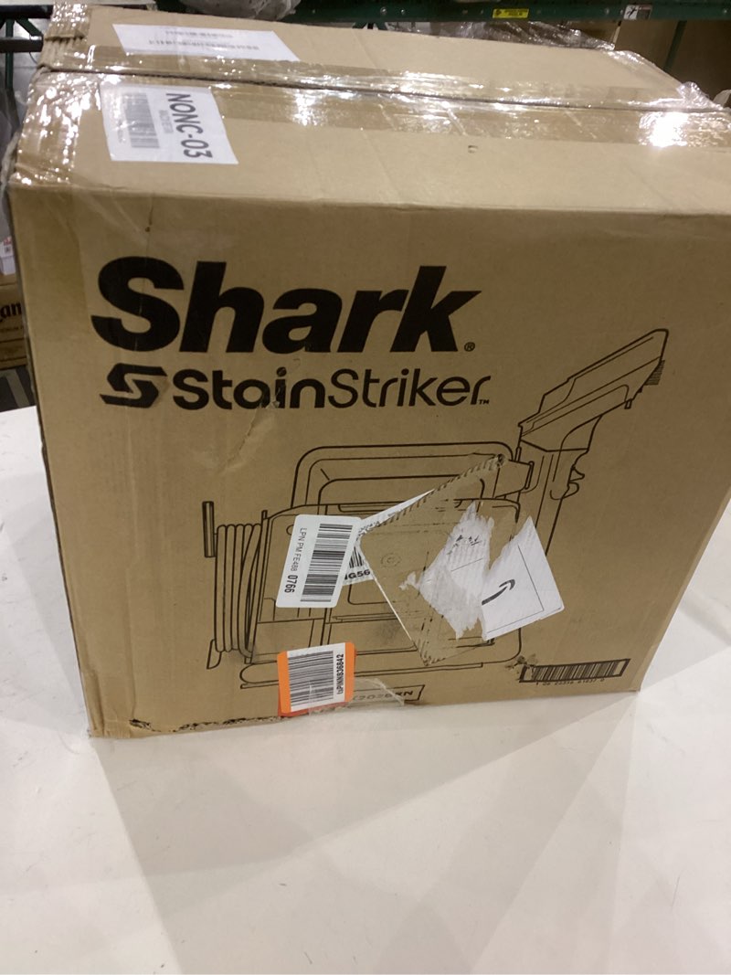 Condition photo showing Good Condition for Shark StainStriker Portable Carpet Upholstery & Area Rug Cleaner, Bonus XL Tool & Full-Size Cleaning Solution, Stain & Odor Remover, Perfect for Car Interiors, 4 Cleaning Tools, Nordic Blue, PX202BRN StainStriker + Chemical & Tool