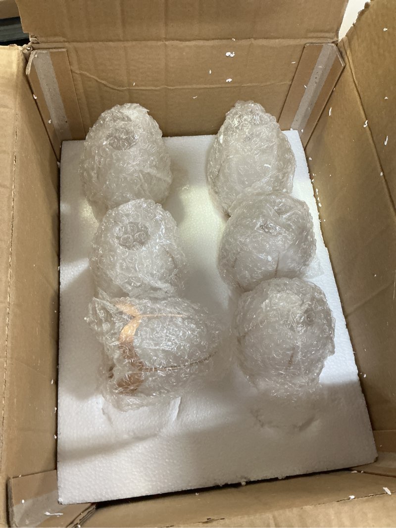 Condition photo showing Good Condition for Flower Semi Flush Mount Ceiling Light, Rustic Ceiling Fixture with Frosted Glass Shade, Sputnik Chandelier for Kitchen Bedroom (6 Lights)