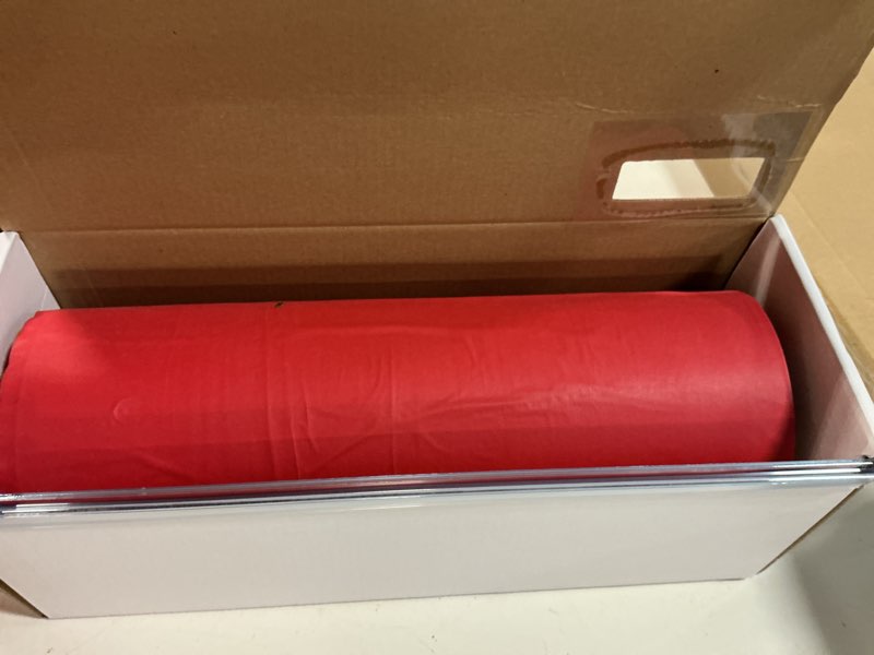 Condition photo showing New/Like New for cxpsinc 54 inch x 300 feet plastic table cover roll disposable tablecloth with slide cutter for all type/shape tables | party, banquet, birthdays, weddings(red, 300 feet) red 3600" x 54" (rectangular)