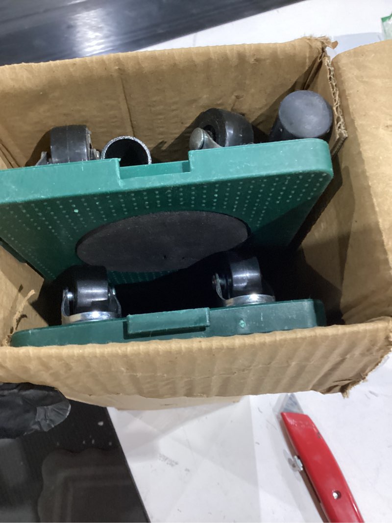 Condition photo showing Good Condition for New Upgrade Furniture Sliders, Furniture Movers with Wheels, Furniture Lift Mover Tool Set with 360° Rotatable Wheels, Furniture Dolly for Moving Heavy Duty Sofa, Bed, Load Capacity Up to 750lb