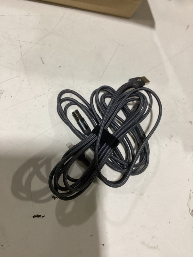 Condition photo showing Good Condition for iphone charger cable 2pack 6ft, nylon braided lightning cable, [apple mfi certified] fast charging iphone charger cord compatible with iphone 14 13 12 11 pro max xr xs x 8 7 6 plus ipad and more 6ft usb a to lightning grey
