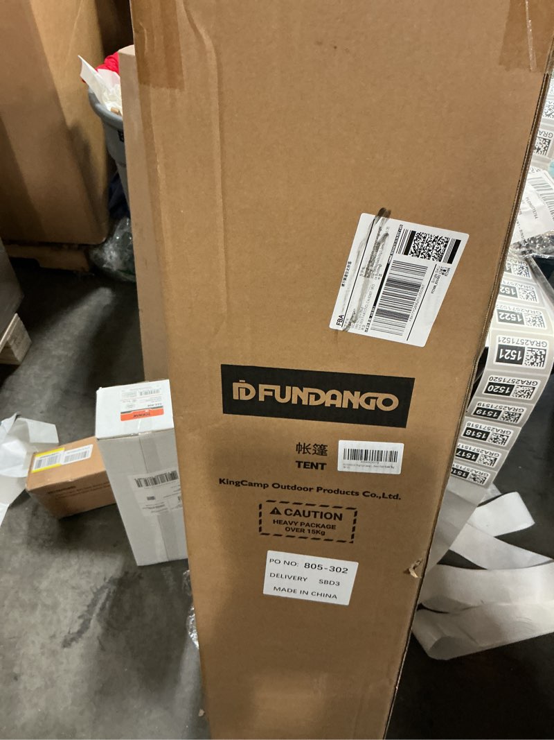 Condition photo showing New/Like New for FUNDANGO 10x10 Pop Up Canopy Tent, Beach Canopy Tent, Outdoor Sunshade Canopy with Quick Open Frame, Extra Eave&Wheeled Carry Bag, Silver Coated top, Khaki