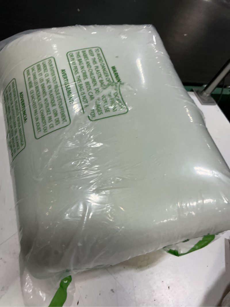 Condition photo showing As Is for ( missing cover)  qutool cooling pillow for sleeping, certipur-us shredded memory foam queen pillows set of 2, cool pillow for hot sleepers adjustable firm pillow for side, back, stomach sleepers soft yet support,white white-cooling basic queen(pack of 2)