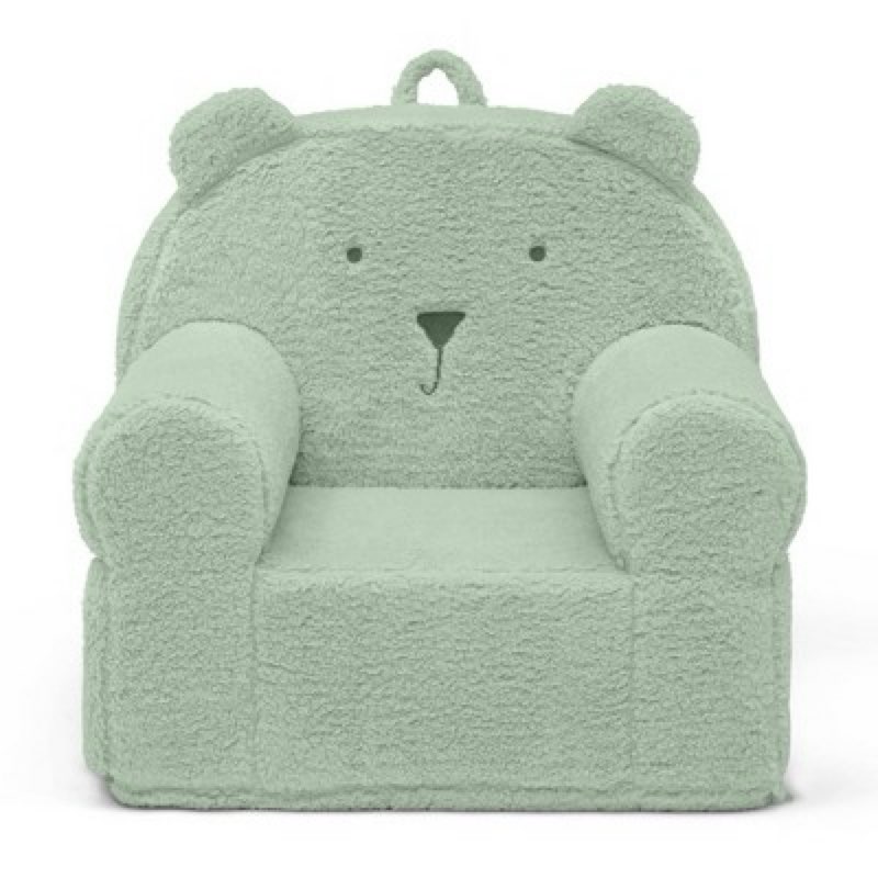babyGap by Delta Children Sherpa Bear Chair - Greenguard Gold Certified, Powder Green