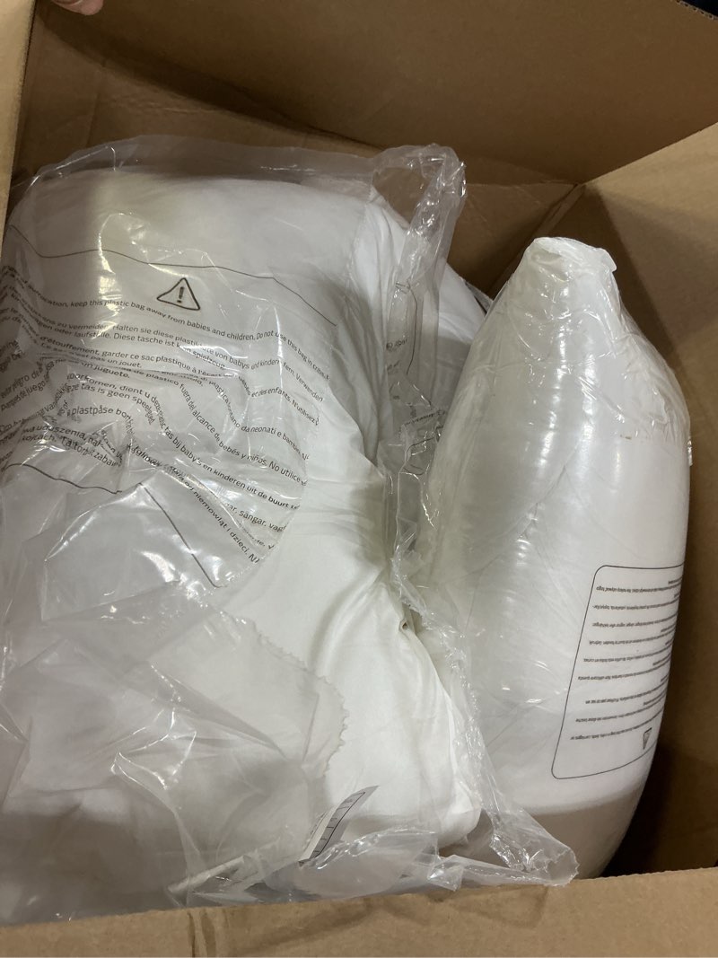 Condition photo showing New/Like New for Utopia Bedding Throw Pillows (Set of 4, White) – 12 x 20 Inches Down Alternative Pillows for Bed, Sofa, and Couch - Fluffy Decorative Stuffer Pillow for Indoors & Outdoors 12x20 Inch 4