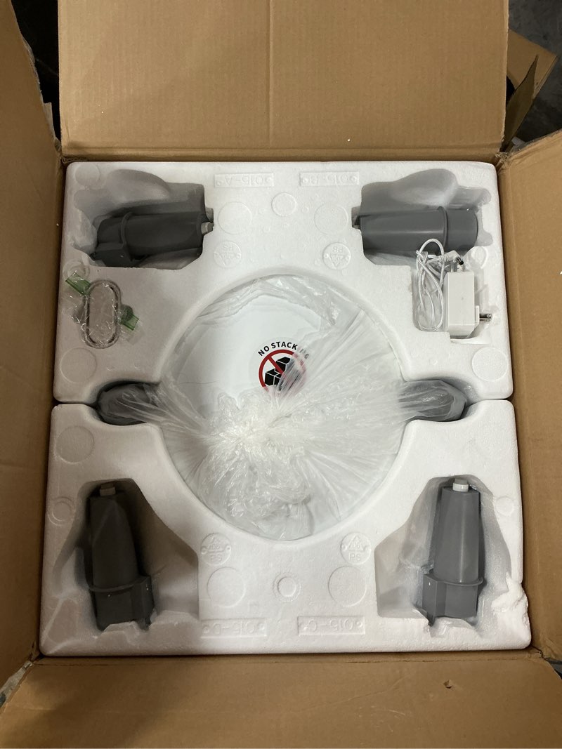 Condition photo showing Good Condition for oroley self cleaning litter box, automatic litter box,odor control robot, cat ears design, 96l app real-time monitor, cat litter-boxs for multiple cats,infrared safety sensor, with 1 trash bag .white