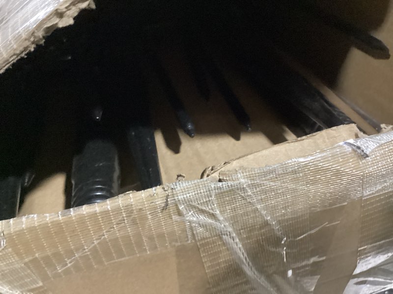 Condition photo showing As Is for 6 Pack String Light Poles, Outdoor String Light Pole 10 ft Forked Metal Light Pole with Adjustable Outdoor Light Stand, Deck, Backyard, Garden, Wedding, Rustproof and Sturdy with Hooks. 6 Pack-10FT