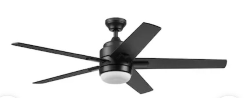 500+ bought last week harbor breeze flanagan iii easy2hang 52-in matte black led covered outdoor ceiling fan