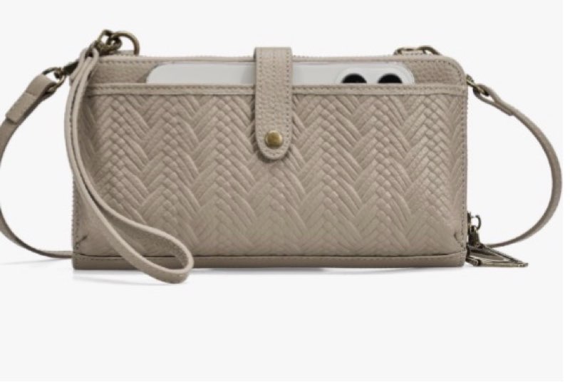 Taupe phone clutch 