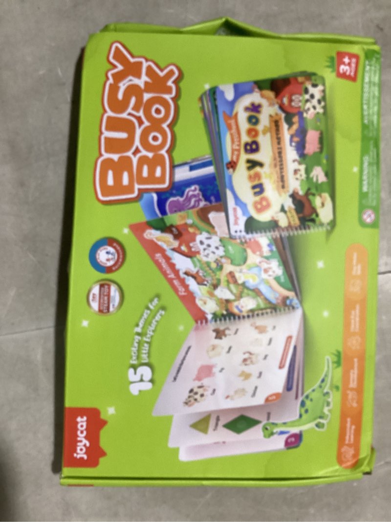Condition photo showing Good Condition for joycat preschool busy book for toddlers 3-5, learning activities, educational sensory toys, autism learning material, back to school, birthdays presents for boys girls english version