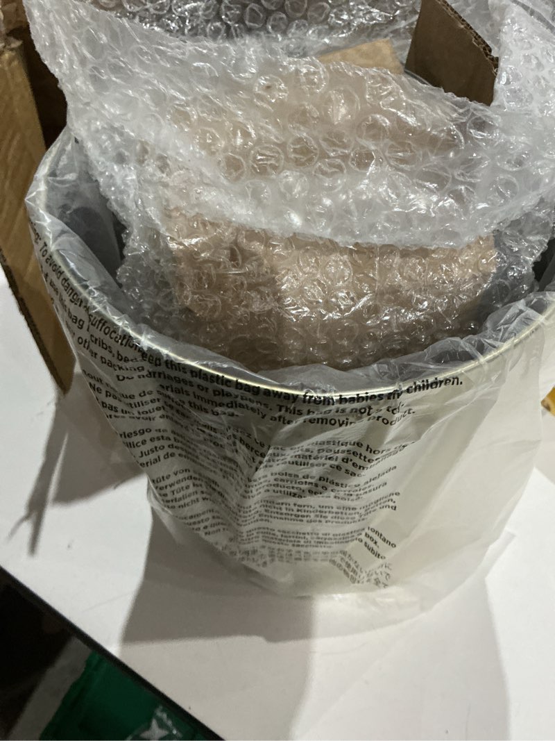 Condition photo showing Good Condition for mdesign mirri collection - set of 2 modern and compact round metal toilet and trash can brushes for 6.4 liter/1.7 gallon rounds, bathroom cleaning, mirri collection, set of 2