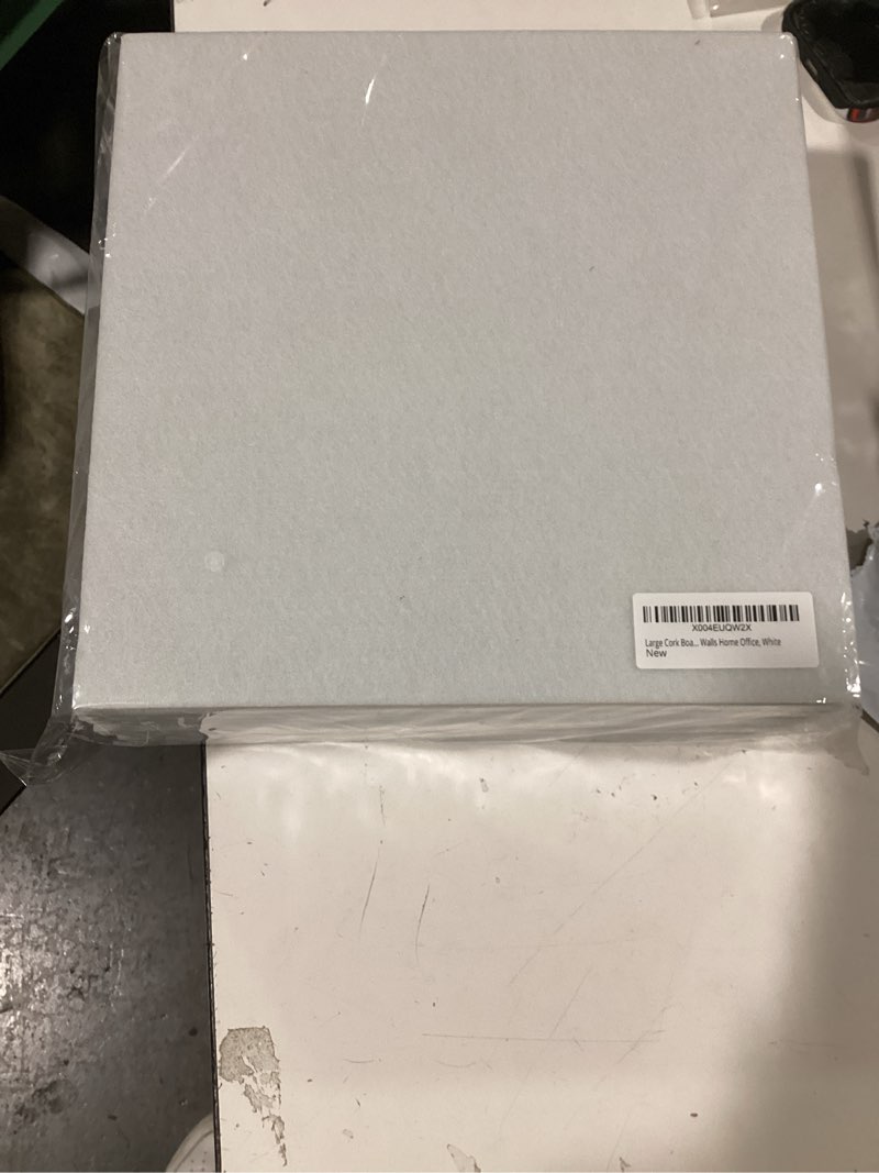 Condition photo showing New/Like New for Large Cork Board Felt Wall Tiles, 47"x35" 12 Pack Felt Bulletin Board Pin Board with 48 Safe Removable Adhesive Tabs, 60 Push Pins, Alternative Cork Board for Walls Home Office, White White 12 PACK