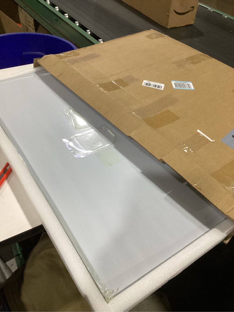 Condition photo showing As Is for Stainless Steel Cutting Board 33.46inx19.68in, Non-Slip Edge Stainless Steel Cutting Boards for Kitchen, Pizza and Dough