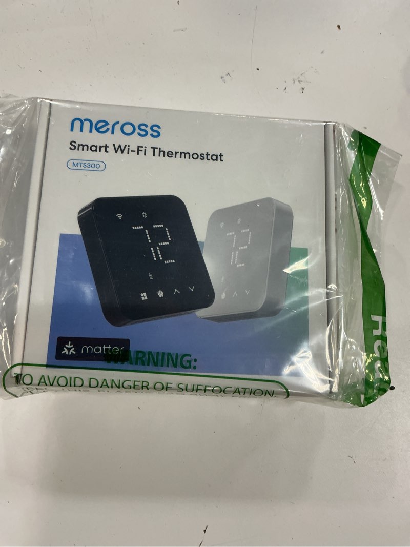 Condition photo showing New/Like New for meross Smart Thermostat for Home, WiFi Thermostat Works with Matter, Alexa, Apple Home, Google Assistant, App & Voice Control, 7x24h Scheduling, Energy Saving, C-Wire Required White