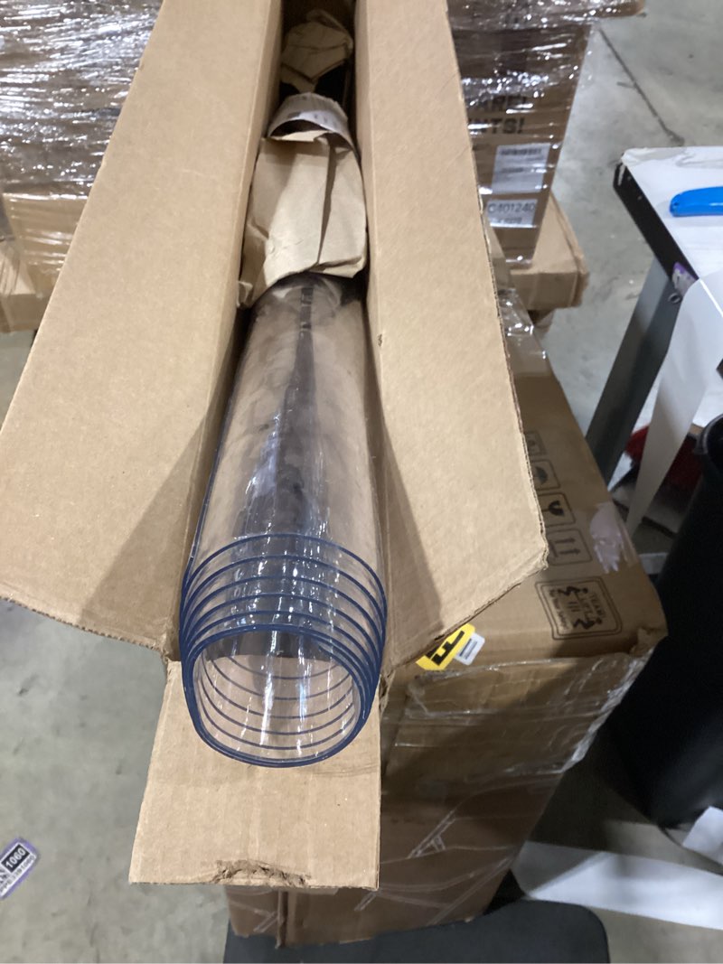 Condition photo showing Good Condition for lovepads clear table cover protector 35.4 x 63 inch, 1.5mm thick plastic table cover, table protector for dining room table, vinyl tablecloth table pad mat for kitchen, dresser, writing desk 35.4" x 63" (rectangular) clear 1.5mm