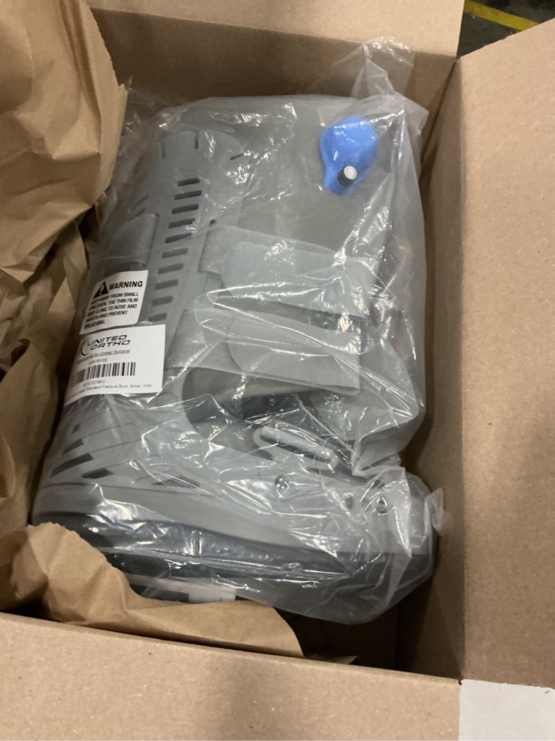 Condition photo showing New/Like New for (size:s)united ortho usa16101 360 air walker standard fracture boot, x small, grey