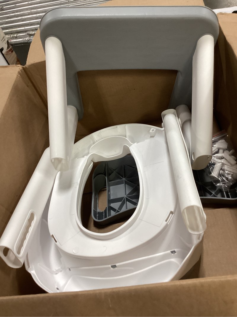 Condition photo showing Good Condition for Potty Training Seat, SKYROKU Upgrade Toddler Toilet Seat for Kids Boys Girls, 2 in 1 Potty Training Toilet, Splash Guard Anti-Slip Pad Step Stool,New Sector-Shape Stabilized Base (8899+Grey) 8898-grey