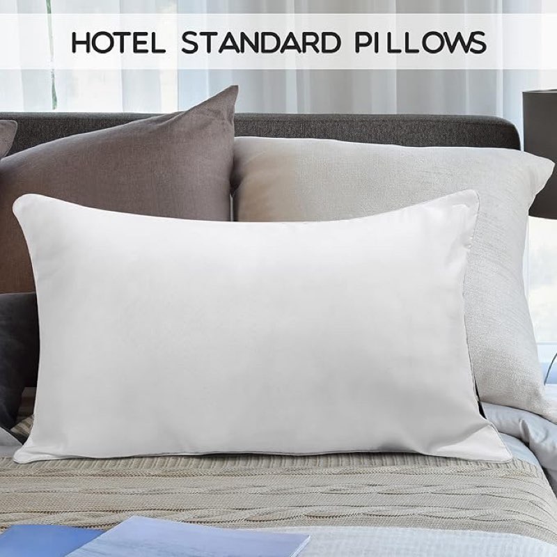 Macarrie 2 Pcs Queen Size Pillows for Sleeping Standard Size Inserts Hotel Bed Pillows Bulk for Stomach Back and Side Sleepers Machine Washable (30 x 20 Inches)