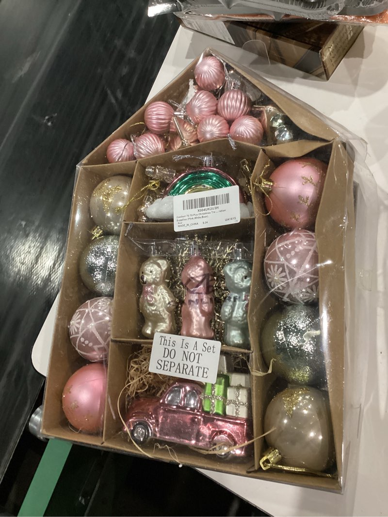 Canlierr 70 Pcs Christmas Ball Ornaments Assorted Shatterproof Hanging Decor for Christmas Tree Deco