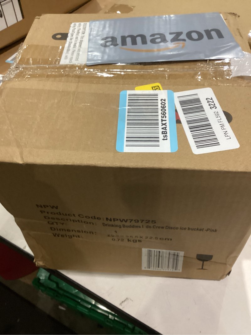 Condition photo showing Good Condition for NPW Pink Disco Ball Ice Bucket – Mirrored Cocktail & Champagne Ice Bucket for Parties, Girls’ Night & Bachelorette