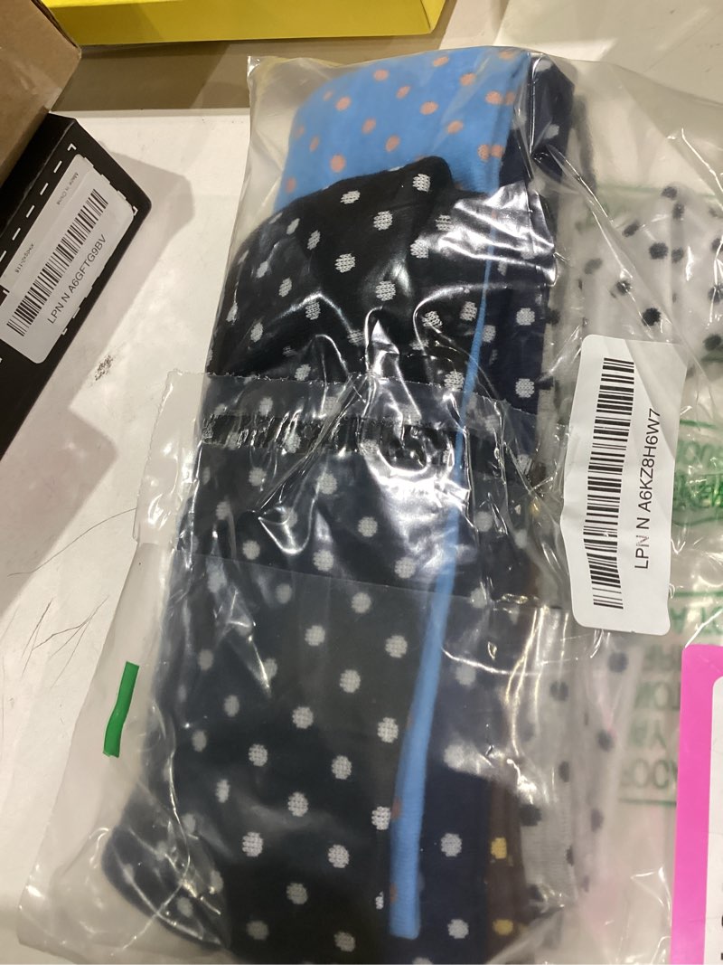 Condition photo showing Good Condition for 8PCS Classic Polka Dot Fabric Headband, Black and White, Elastic Material, One Size, Comfortable Daily Wear Hair Accessory for Women,