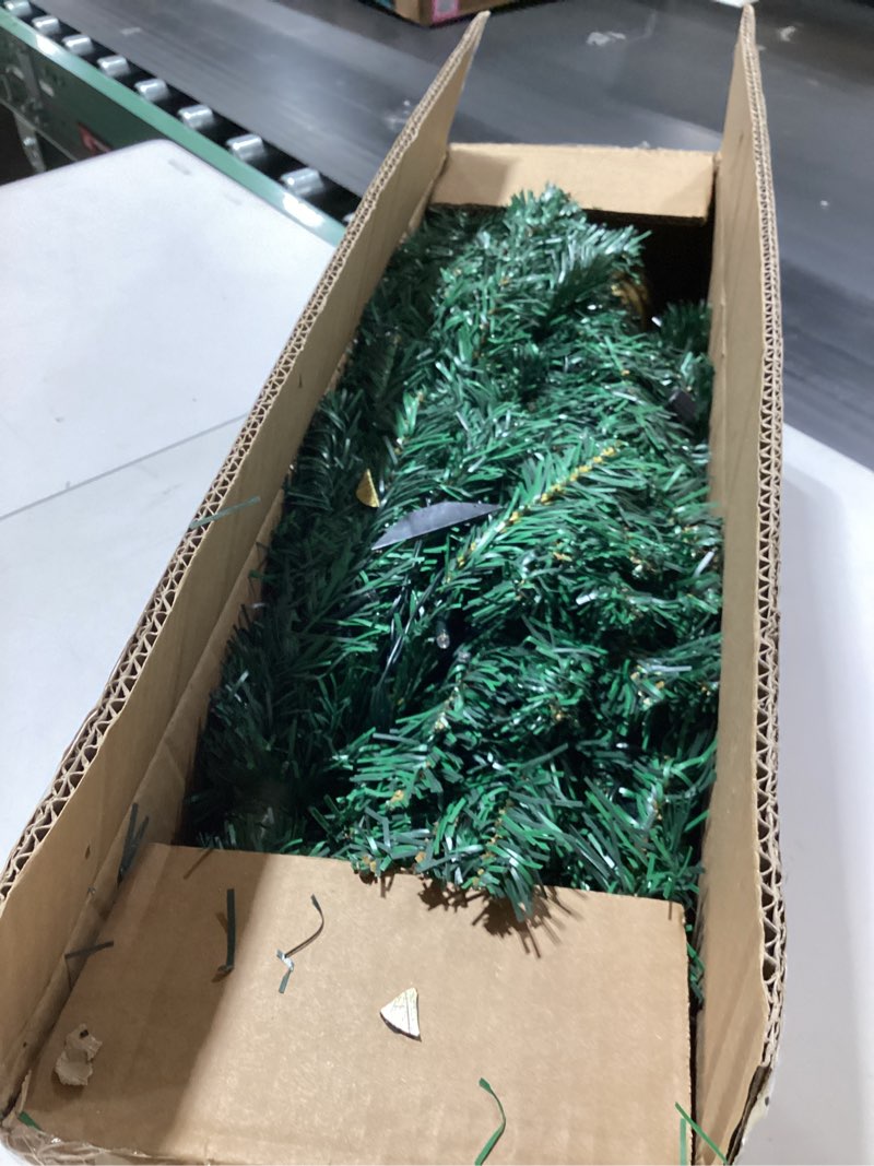 Condition photo showing As Is for 4FT Prelit Christmas Tree 2-Pack Artificial Potted Christmas Tree with 100 Warm White LEDs Battery Powered & 8 Lighting Modes for Xmas Porch Entrance Decorations Christmas Trees-warm White